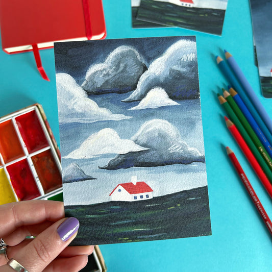 Red Cottage Postcard