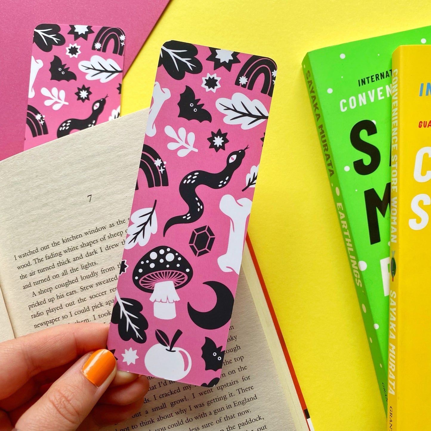Pink Autumn Bookmark
