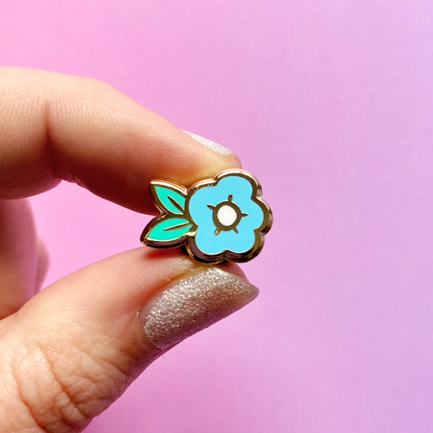 Blue Flower Enamel Pin