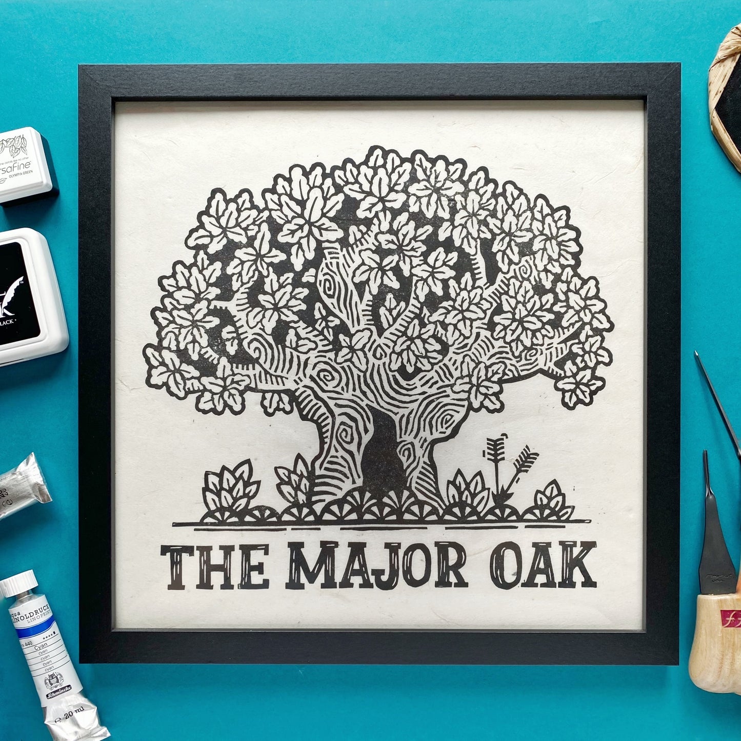 Major Oak Lino Print