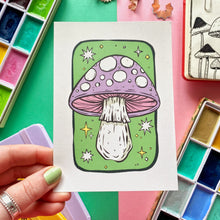 Lilac Mushroom Postcard