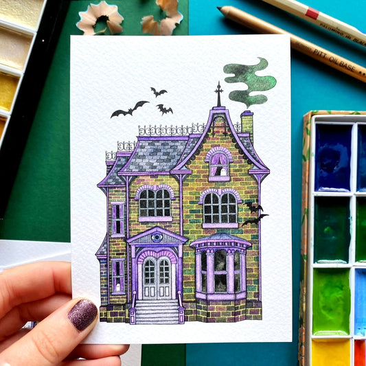 Haunted House Postcard