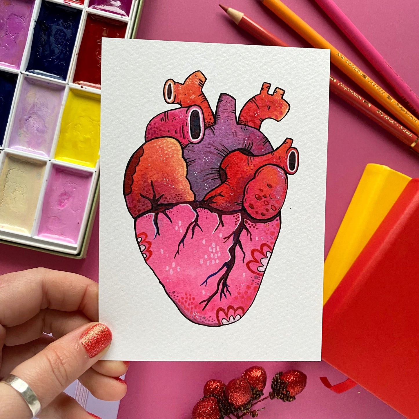 Human Heart Postcard