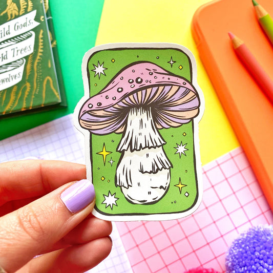 Pink Mushroom Sticker