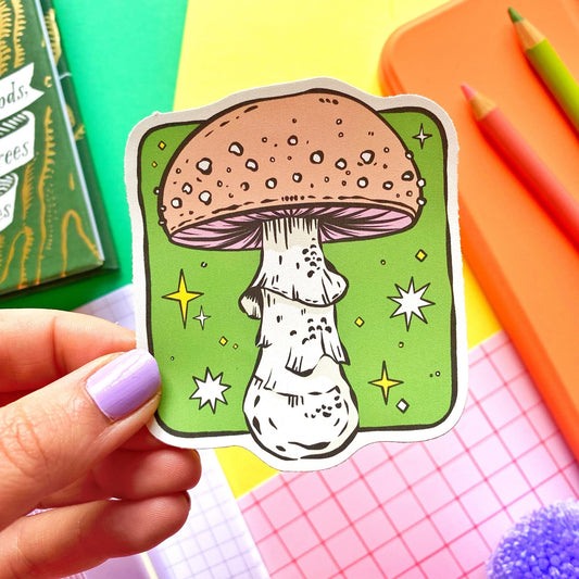 Peach Mushroom Sticker