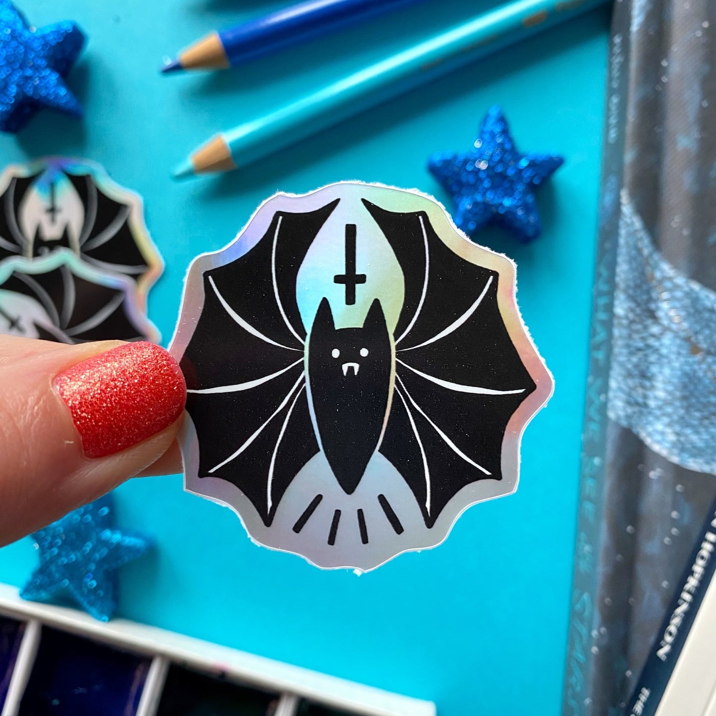 Vampire Bat Holo Sticker