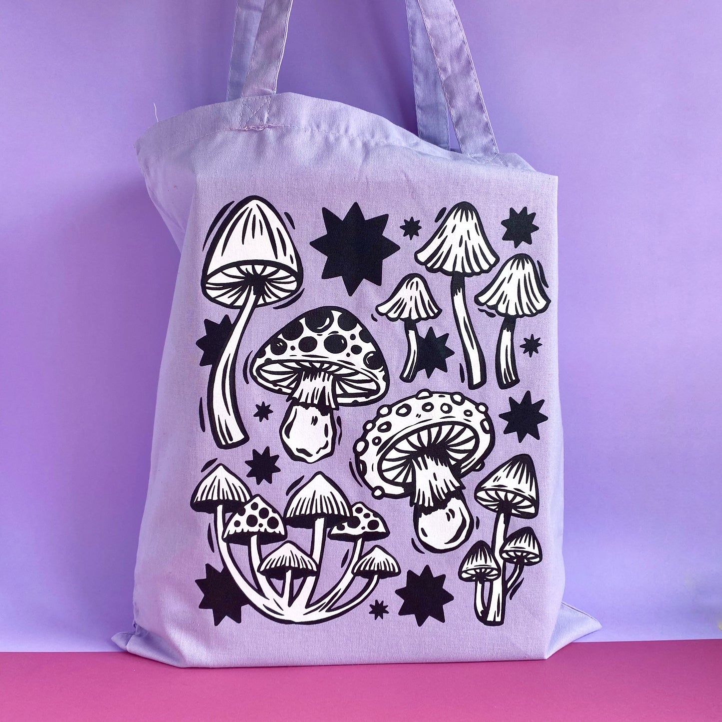 Lilac Mushroom Tote Bag