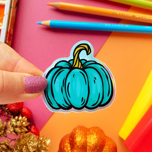 Blue Pumpkin Sticker