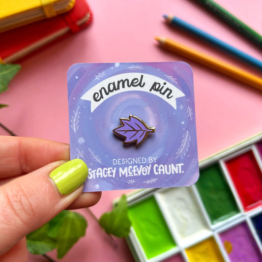 Mini Lilac Leaf Enamel Pin