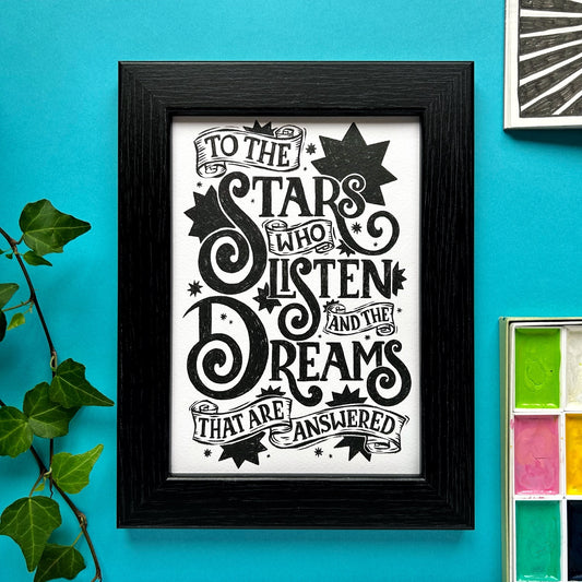 Stars and Dreams Quote Print
